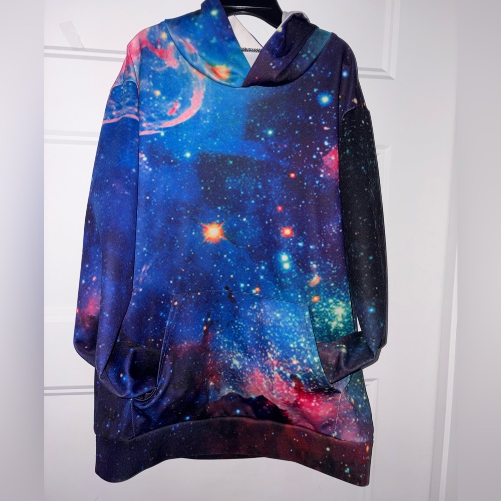 Galaxy Print Hoodie for Kids Size Large Unisex